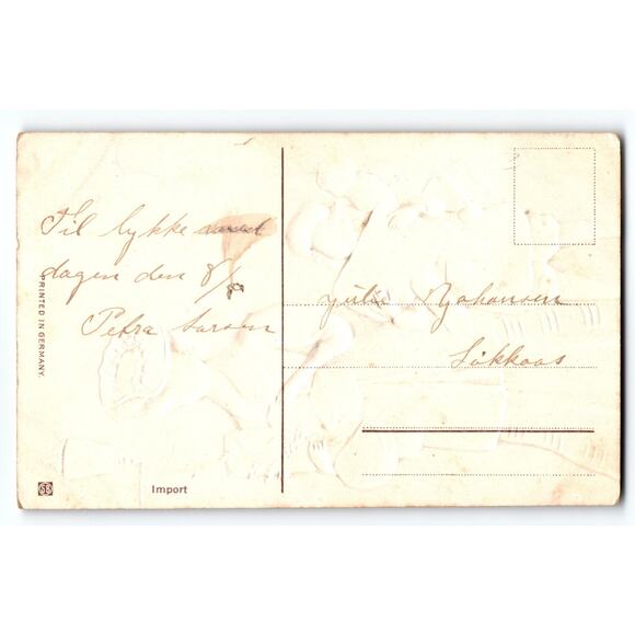 Glædelig Jul Card - Danish Christmas Card - Blank Inside or  Vintage Danish Christmas Postcard Glædelig Jul Woman Child Gifts Germany Ser 180